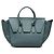 Céline Celine Blue Small Grained Calfskin Tie Knot Tote Blau