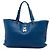 Borsa Tote Bottega Veneta Capri Medium in Nappa Intrecciato blu