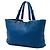 Borsa Tote Bottega Veneta Capri Medium in Nappa Intrecciato blu - vista 2