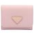 Portafoglio tri-fold Prada Saffiano Bocche Rosa