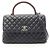 Borsa 2-Way Chanel Matelassé Coco Handle Bordò Blu navy