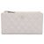 Chanel Matelassé Gray Bi-fold Long Wallet Brown