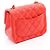 Sac à épaule Chanel Mini Matelassé Rouge - vue 2