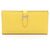 Hermès Hermes Bearn Soufflé Bi-fold Long Wallet Yellow