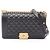 Borsa a tracolla Chanel Boy in pelle di vitello granulata nera Nero