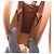 Céline Bolsa Celine Mini Vertical Cabas Triomphe Marrom Cru - vista 3