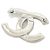 Broche Chanel ABG241 Prata e Branco - vista 2