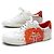 Hermès CHAUSSURES HERMES QUICKER SPLASH ORANGE BLANC CUIR LOGO 40 BASKETS SNEAKERS