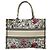 BORSA A MANO CHRISTIAN DIOR BOOK TOTE MEDIUM IN tela MILLE FLEURS CABAS BAG Bianco - vista 2