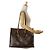 Sac cabas Louis Vuitton On the Go GM Marron - vue 7
