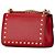 Gucci Padlock Studs Chain Shoulder Bag Red - view 2