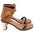 Céline Sandali con tacco Celine Bam Bam in pelle marrone