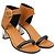 Céline Sandali con tacco Celine Bam Bam in pelle marrone - vista 3