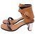 Céline Sandali con tacco Celine Bam Bam in pelle marrone - vista 4