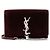 Autre Marque Portafoglio a catena Saint Laurent Kate in velluto con monogramma in cristalli e nappe Rosso