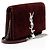 Autre Marque Portafoglio a catena Saint Laurent Kate in velluto con monogramma in cristalli e nappe Rosso - vista 2