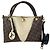 Louis Vuitton Braided V Tote MM Cream Leather Canvas Schultertasche Weiß