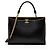 Gabrielle Bolso Shopping Grande Chanel Coco Luxe de Piel de Becerro Negro
