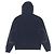 Pullover de algodão com meio zíper Hermès Stitch Design Azul Azul marinho - vista 3