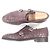 Autre Marque Scarpe eleganti CARMINA Crocodile Goodyear Double Monk Strap Marrone Bordò - vista 3
