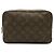 Louis Vuitton Monogram Trousse Toilette 23 Clutch Handbag Marrone
