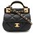 Bolsa de Ombro Chanel Matelassé com Corrente Preto - vista 2