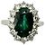Autre Marque Platin Cocktailring mit grünem Turmalin und Diamanten, 4,60ct Silber Weiß