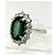 Autre Marque Platin Cocktailring mit grünem Turmalin und Diamanten, 4,60ct Silber Weiß - Ansicht 4