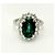 Autre Marque Platin Cocktailring mit grünem Turmalin und Diamanten, 4,60ct Silber Weiß - Ansicht 5