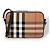 Borsa a tracolla Burberry Haymarket in tela e pelle Nero Multicolore Beige