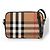 Borsa a tracolla Burberry Haymarket in tela e pelle Nero Multicolore Beige - vista 10