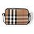 Borsa a tracolla Burberry Haymarket in tela e pelle Nero Multicolore Beige - vista 13