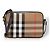 Borsa a tracolla Burberry Haymarket in tela e pelle Nero Multicolore Beige - vista 14