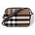 Borsa a tracolla Burberry Haymarket in tela e pelle Nero Multicolore Beige - vista 18