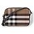 Borsa a tracolla Burberry Haymarket in tela e pelle Nero Multicolore Beige - vista 9