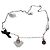 Autre Marque Dior Silberkette mit CD-Logo und Stern-Anhängern Schwarz Silber Hardware