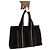 Hermès Borsa tote in tela nera e pelle Marrone Nero
