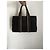 Hermès Borsa tote in tela nera e pelle Marrone Nero - vista 5