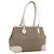 PRADA Tote Bag Canvas Jacquard Beige Silver Auth 206242A Silber