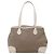 PRADA Tote Bag Canvas Jacquard Beige Silver Auth 206242A Silber - Ansicht 2
