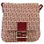 Borsa a tracolla FENDI Zucchino Canvas Mamma Baguette Rosso Oro 8BT075 Auth 206235 D'oro - vista 13