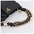 PRADA Schultertasche mit Kette aus Leder Schwarz Gold Auth 205977M Golden - Ansicht 7