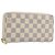 LOUIS VUITTON Damier Azur Zippy Wallet Cartera Larga N60019 LV Auth 206314