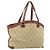 Céline Saco Tote CELINE Macadam Canvas Bege Gold Auth 206043V Dourado