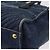 Borsa a Mano Miu Miu Biker Denim 2way Navy Gold Auth 206083V D'oro Blu navy - vista 20