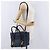 Borsa a Mano Miu Miu Biker Denim 2way Navy Gold Auth 206083V D'oro Blu navy - vista 29
