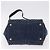 Borsa a Mano Miu Miu Biker Denim 2way Navy Gold Auth 206083V D'oro Blu navy - vista 6