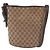Borsa a Tracolla GUCCI GG Canvas Beige Silver 106240 Auth ep16240 Argento