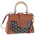 GOYARD Herringbone Saigon Mini Handtasche PVC 2way Braun Silber Auth 204910SM