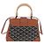 GOYARD Herringbone Saigon Mini Handtasche PVC 2way Braun Silber Auth 204910SM - Ansicht 2
